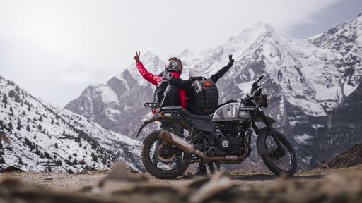 Motorrad fahren im Winter - In den Bergen